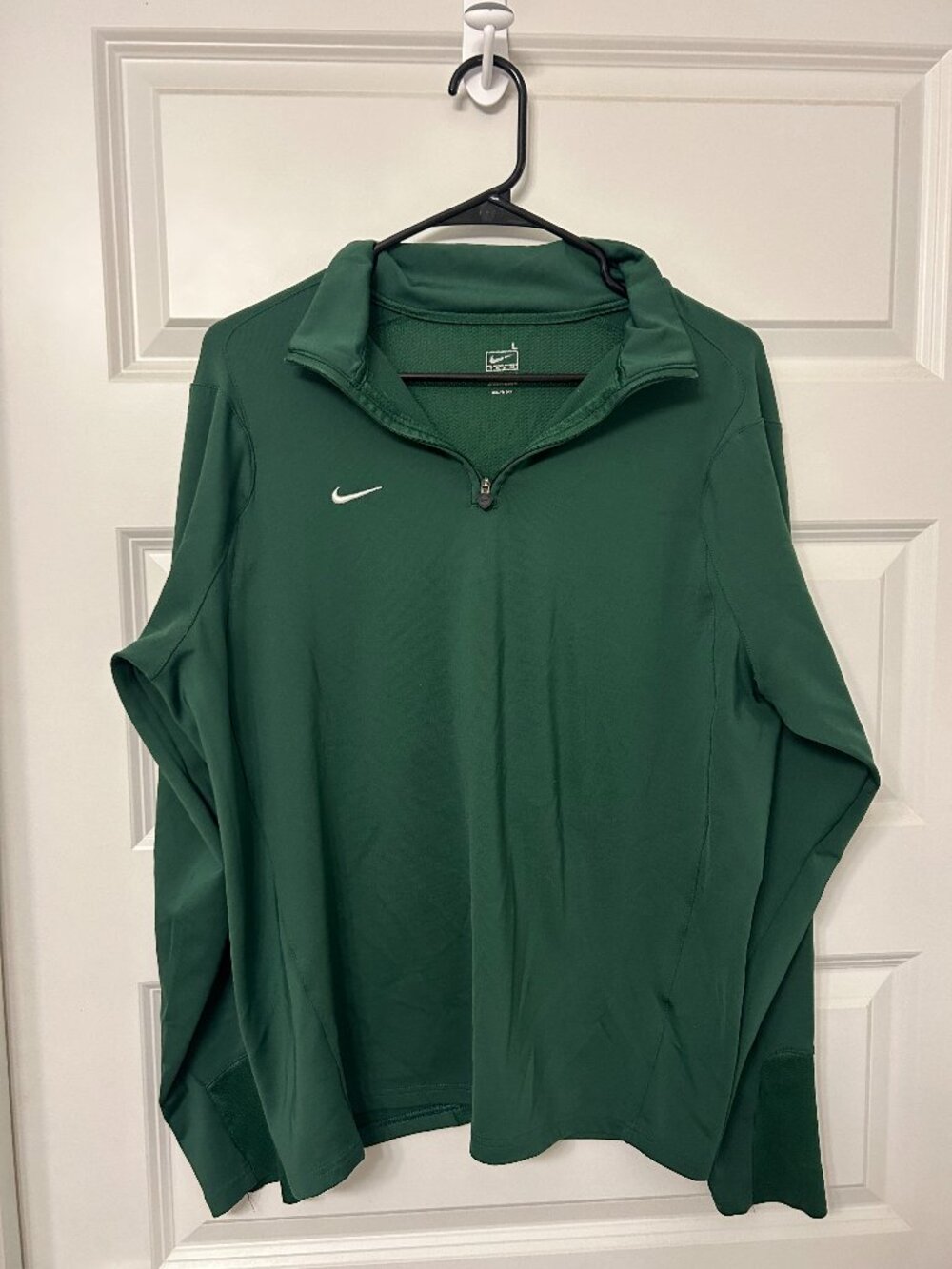 Nike Team Men’s Large Green Quarter Zip Pullover Athletic Golf Gym